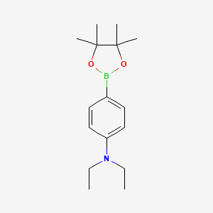 molecular formula C16H26BNO2 B1452256 N,N-Diethyl-4-(4,4,5,5-tetramethyl-1,3,2-dioxaborolan-2-yl)aniline CAS No. 920304-57-0