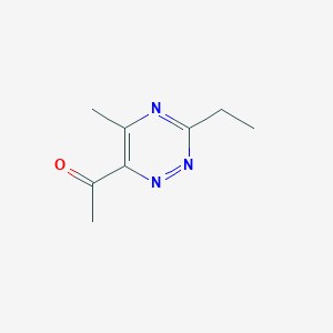molecular formula C8H11N3O B145226 1-(3-Ethyl-5-methyl-1,2,4-triazin-6-yl)ethanone CAS No. 139938-61-7
