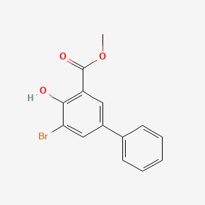 molecular formula C14H11BrO3 B1452263 Methyl 3-bromo-2-hydroxy-5-phenylbenzoate CAS No. 1155261-80-5