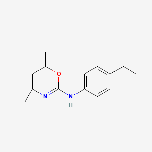 molecular formula C15H22N2O B14522658 N-(4-Ethylphenyl)-4,4,6-trimethyl-5,6-dihydro-4H-1,3-oxazin-2-amine CAS No. 62642-84-6