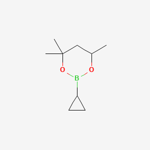 molecular formula C9H17BO2 B1452271 2-Cyclopropyl-4,4,6-trimethyl-1,3,2-dioxaborinane CAS No. 1310405-30-1