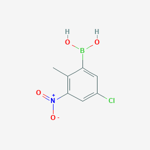 molecular formula C7H7BClNO4 B1452272 (5-Chloro-2-methyl-3-nitrophenyl)boronic acid CAS No. 957060-80-9