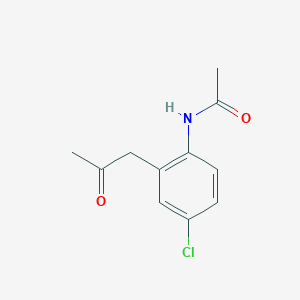 molecular formula C11H12ClNO2 B14522770 N-[4-Chloro-2-(2-oxopropyl)phenyl]acetamide CAS No. 62641-48-9
