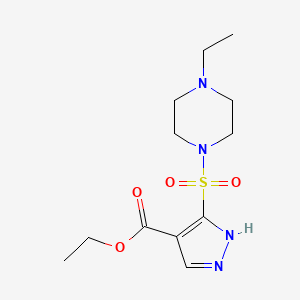 molecular formula C12H20N4O4S B1452278 ethyl 3-[(4-ethylpiperazin-1-yl)sulfonyl]-1H-pyrazole-4-carboxylate CAS No. 1240169-35-0