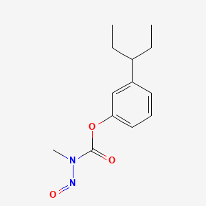 molecular formula C13H18N2O3 B14522787 m-(3-Pentyl)phenyl N-methyl-N-nitrosocarbamate CAS No. 62573-57-3