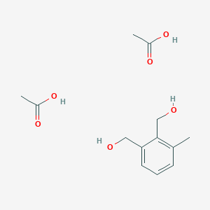 molecular formula C13H20O6 B14522845 Acetic acid;[2-(hydroxymethyl)-3-methylphenyl]methanol CAS No. 62346-88-7