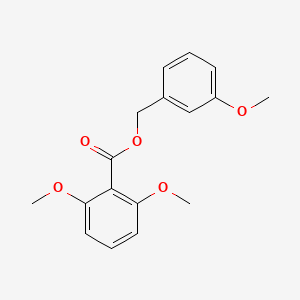 molecular formula C17H18O5 B14522862 Benzoic acid, 2,6-dimethoxy-, (3-methoxyphenyl)methyl ester CAS No. 62458-50-8