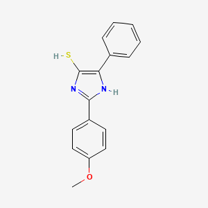 molecular formula C16H14N2OS B1452293 2-(4-methoxyphenyl)-4-phenyl-1H-imidazole-5-thiol CAS No. 1325304-88-8