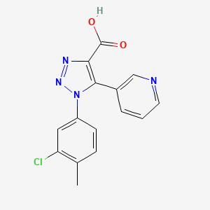 molecular formula C15H11ClN4O2 B1452299 1-(3-chloro-4-methylphenyl)-5-(pyridin-3-yl)-1H-1,2,3-triazole-4-carboxylic acid CAS No. 1330085-88-5
