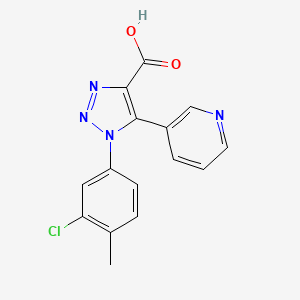 1-(3-chloro-4-methylphenyl)-5-(pyridin-3-yl)-1H-1,2,3-triazole-4-carboxylic acid