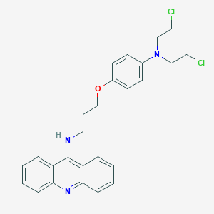 molecular formula C26H27Cl2N3O B145230 N-(3-(4-(Bis(2-chloroethyl)amino)phenoxy)propyl)-9-acridinamine CAS No. 130031-46-8