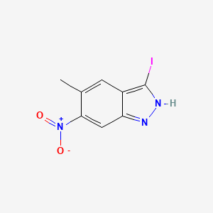 molecular formula C8H6IN3O2 B1452302 3-iodo-5-methyl-6-nitro-1H-indazole CAS No. 586330-45-2