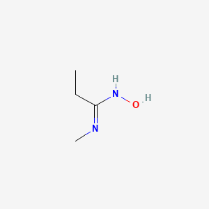 molecular formula C4H10N2O B14523020 Propanimidamide, N-hydroxy-N'-methyl- CAS No. 62626-13-5