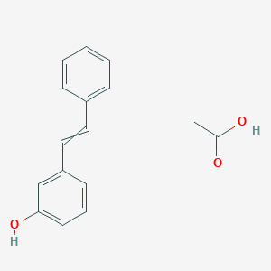 molecular formula C16H16O3 B14523074 Acetic acid;3-(2-phenylethenyl)phenol CAS No. 62672-55-3