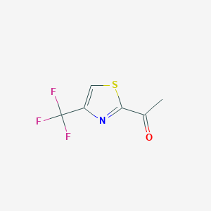 molecular formula C6H4F3NOS B1452309 1-(4-(Trifluoromethyl)thiazol-2-YL)ethanone CAS No. 1060815-96-4