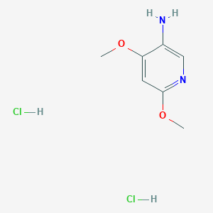 molecular formula C7H12Cl2N2O2 B1452310 4,6-Dimethoxypyridin-3-amine dihydrochloride CAS No. 50503-42-9