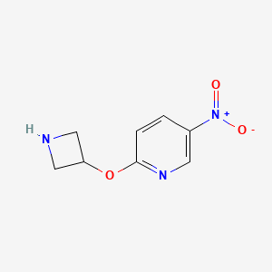 molecular formula C8H9N3O3 B1452311 2-(3-Azetidinyloxy)-5-nitropyridine CAS No. 1220027-16-6