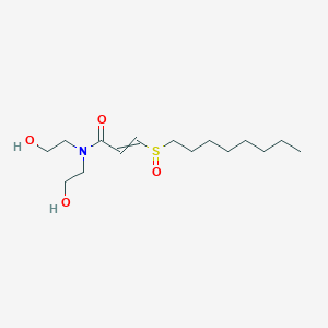 molecular formula C15H29NO4S B14523128 N,N-Bis(2-hydroxyethyl)-3-(octane-1-sulfinyl)prop-2-enamide CAS No. 62555-30-0
