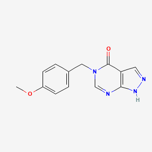 molecular formula C13H12N4O2 B1452314 5-[(4-methoxyphenyl)methyl]-1H,4H,5H-pyrazolo[3,4-d]pyrimidin-4-one CAS No. 1351399-13-7