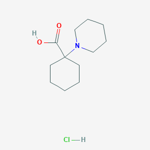 molecular formula C12H22ClNO2 B1452319 1-(1-Piperidinyl)cyclohexanecarboxylic acid hydrochloride CAS No. 1255718-32-1
