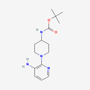 molecular formula C15H24N4O2 B1452321 tert-Butyl 1-(3-aminopyridin-2-yl)piperidin-4-ylcarbamate CAS No. 1023655-15-3