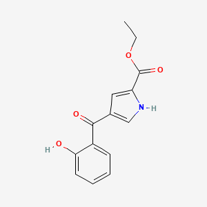 molecular formula C14H13NO4 B14523251 Ethyl 4-(2-hydroxybenzoyl)-1H-pyrrole-2-carboxylate CAS No. 62484-64-4