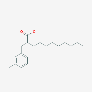 molecular formula C20H32O2 B14523280 Methyl 2-[(3-methylphenyl)methyl]undecanoate CAS No. 62425-30-3