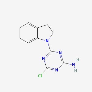 4-Chloro-6-(2,3-dihydro-1H-indol-1-YL)-1,3,5-triazin-2-amine