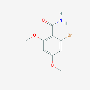 molecular formula C9H10BrNO3 B14523340 2-Bromo-4,6-dimethoxybenzamide CAS No. 62827-46-7