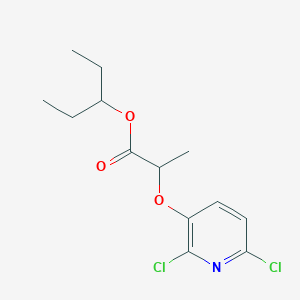 molecular formula C13H17Cl2NO3 B14523350 Pentan-3-yl 2-[(2,6-dichloropyridin-3-yl)oxy]propanoate CAS No. 62804-71-1