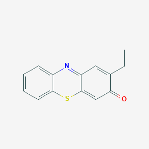 molecular formula C14H11NOS B14523376 2-Ethyl-3H-phenothiazin-3-one CAS No. 62580-75-0