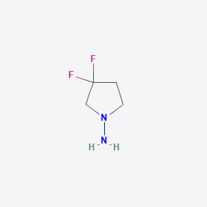 molecular formula C4H8F2N2 B1452338 3,3-Difluoropyrrolidin-1-amine CAS No. 1260787-88-9