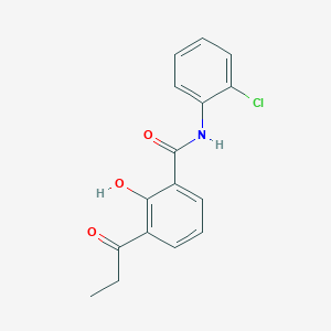 molecular formula C16H14ClNO3 B14523538 N-(2-Chlorophenyl)-2-hydroxy-3-propanoylbenzamide CAS No. 62755-77-5