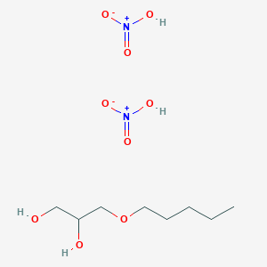 molecular formula C8H20N2O9 B14523578 Nitric acid;3-pentoxypropane-1,2-diol CAS No. 62908-47-8