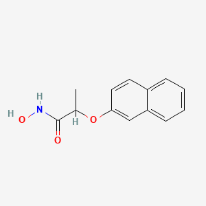 molecular formula C13H13NO3 B14523626 N-Hydroxy-2-[(naphthalen-2-yl)oxy]propanamide CAS No. 62782-36-9
