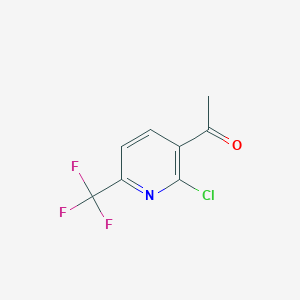 molecular formula C8H5ClF3NO B1452378 1-(2-Chloro-6-(trifluoromethyl)pyridin-3-YL)ethanone CAS No. 944900-15-6