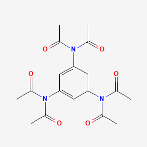 molecular formula C18H21N3O6 B14523815 N,N',N''-(Benzene-1,3,5-triyl)tris(N-acetylacetamide) CAS No. 62715-88-2