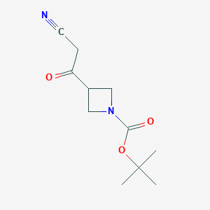 molecular formula C11H16N2O3 B1452382 Tert-butyl 3-(2-cyanoacetyl)azetidine-1-carboxylate CAS No. 887594-13-0