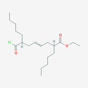 molecular formula C20H35ClO3 B14523854 Ethyl 7-(chlorocarbonyl)-2-pentyldodec-4-enoate CAS No. 62456-89-7