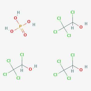 molecular formula C6H9Cl12O7P B14523855 Phosphoric acid;1,2,2,2-tetrachloroethanol CAS No. 62552-55-0