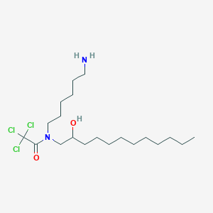 molecular formula C20H39Cl3N2O2 B14523857 N-(6-Aminohexyl)-2,2,2-trichloro-N-(2-hydroxydodecyl)acetamide CAS No. 62881-14-5