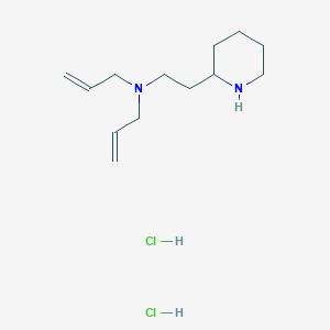 molecular formula C13H26Cl2N2 B1452390 N-Allyl-N-[2-(2-piperidinyl)ethyl]-2-propen-1-amine dihydrochloride CAS No. 1220021-44-2