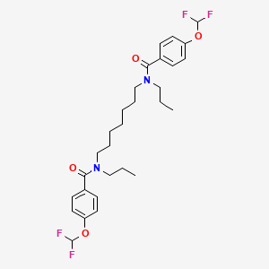 molecular formula C29H38F4N2O4 B14523945 N,N'-(Heptane-1,7-diyl)bis[4-(difluoromethoxy)-N-propylbenzamide] CAS No. 62578-04-5