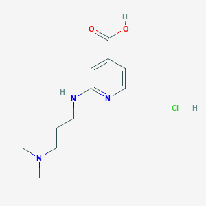 molecular formula C11H18ClN3O2 B1452397 2-{[3-(Dimethylamino)propyl]amino}-isonicotinic acid hydrochloride CAS No. 1220036-44-1