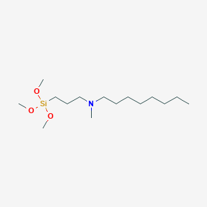 molecular formula C15H35NO3Si B14524050 N-Methyl-N-[3-(trimethoxysilyl)propyl]octan-1-amine CAS No. 62757-40-8