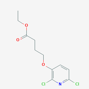 molecular formula C11H13Cl2NO3 B14524073 Ethyl 4-[(2,6-dichloropyridin-3-yl)oxy]butanoate CAS No. 62805-15-6