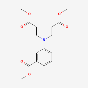molecular formula C16H21NO6 B14524078 Methyl 3-[bis(3-methoxy-3-oxopropyl)amino]benzoate CAS No. 62323-05-1