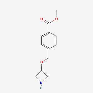 molecular formula C12H15NO3 B1452408 Methyl 4-[(3-azetidinyloxy)methyl]benzoate CAS No. 1121587-36-7