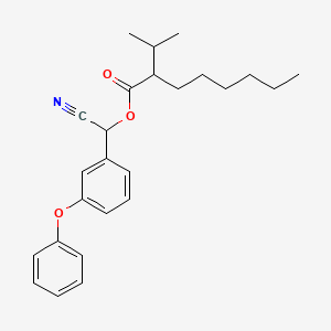 molecular formula C25H31NO3 B14524089 Cyano(3-phenoxyphenyl)methyl 2-(propan-2-yl)octanoate CAS No. 62391-86-0
