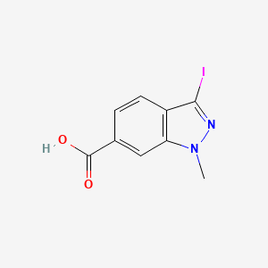 molecular formula C9H7IN2O2 B1452410 3-Iodo-1-methyl-1H-indazole-6-carboxylic acid CAS No. 1363381-70-7